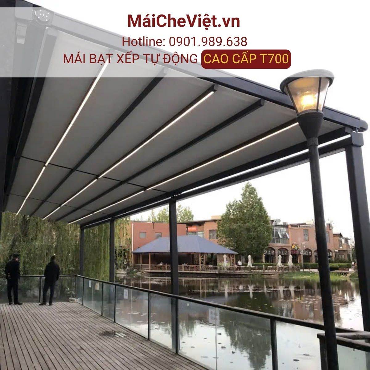 mai bat xep tu dong cao cap t700 19 mái bạt xếp tự động