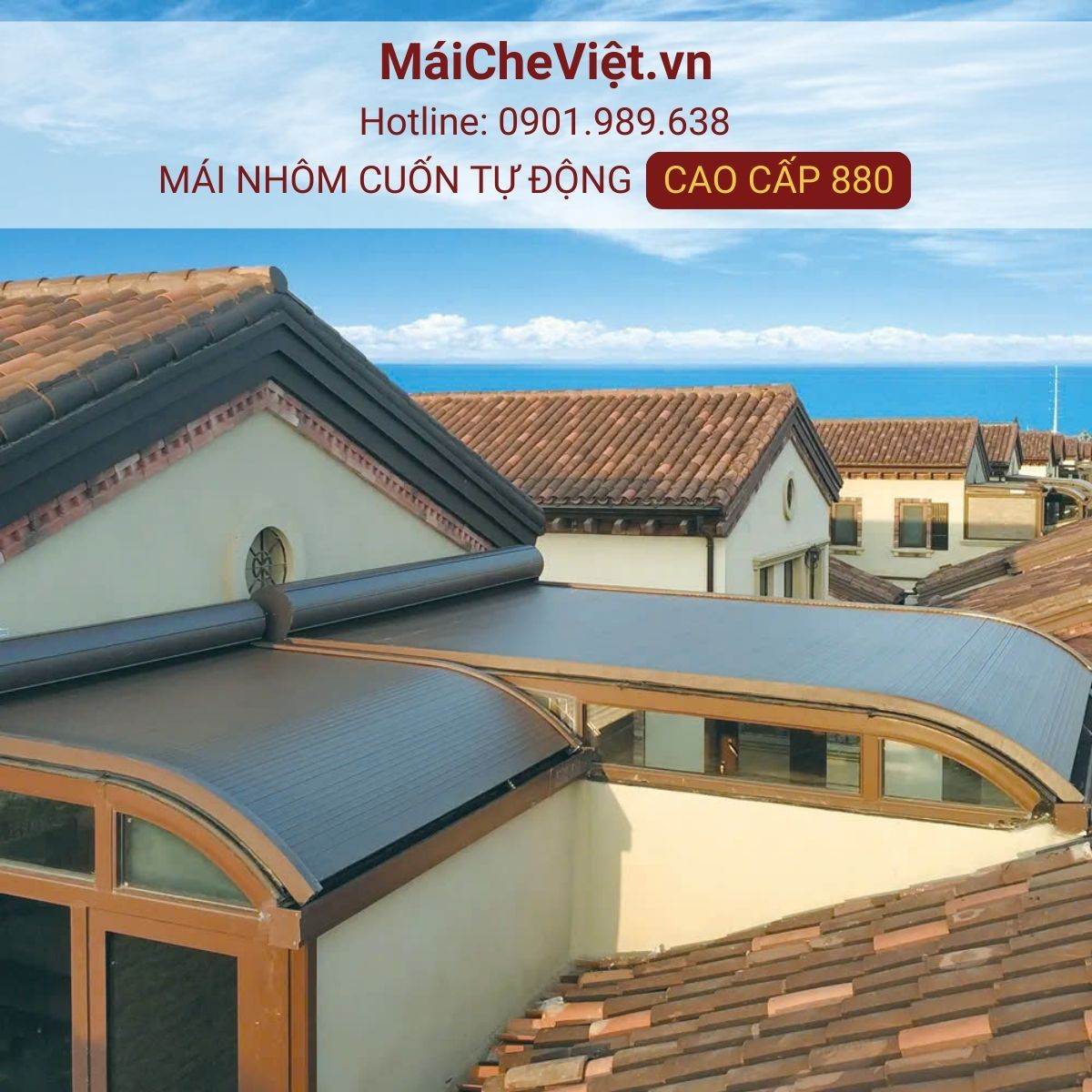 mái nhôm cuốn tự động