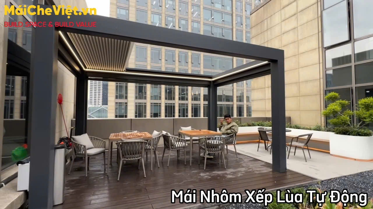 mái nhôm xếp lùa cao cấp tại hà nội