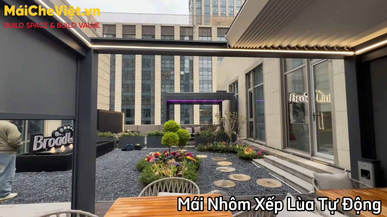 mái nhôm xếp lùa cao cấp tại hà nội