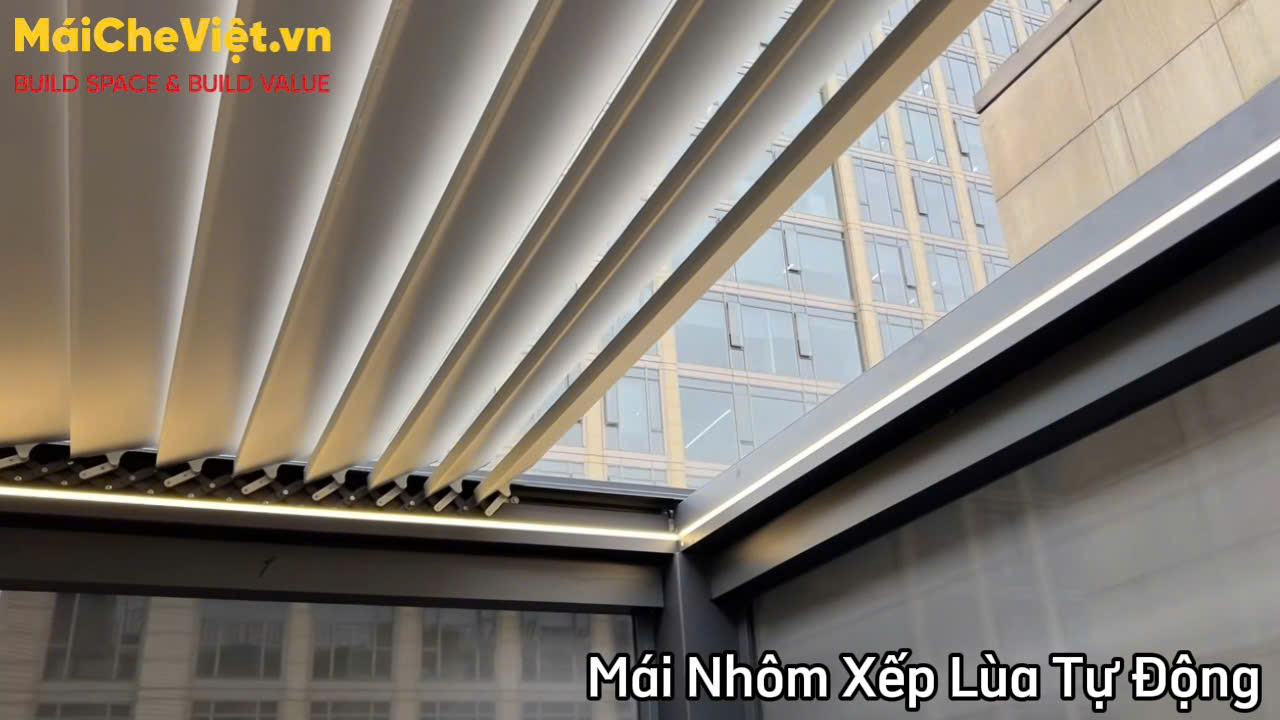 mái nhôm xếp lùa cao cấp tại hà nội
