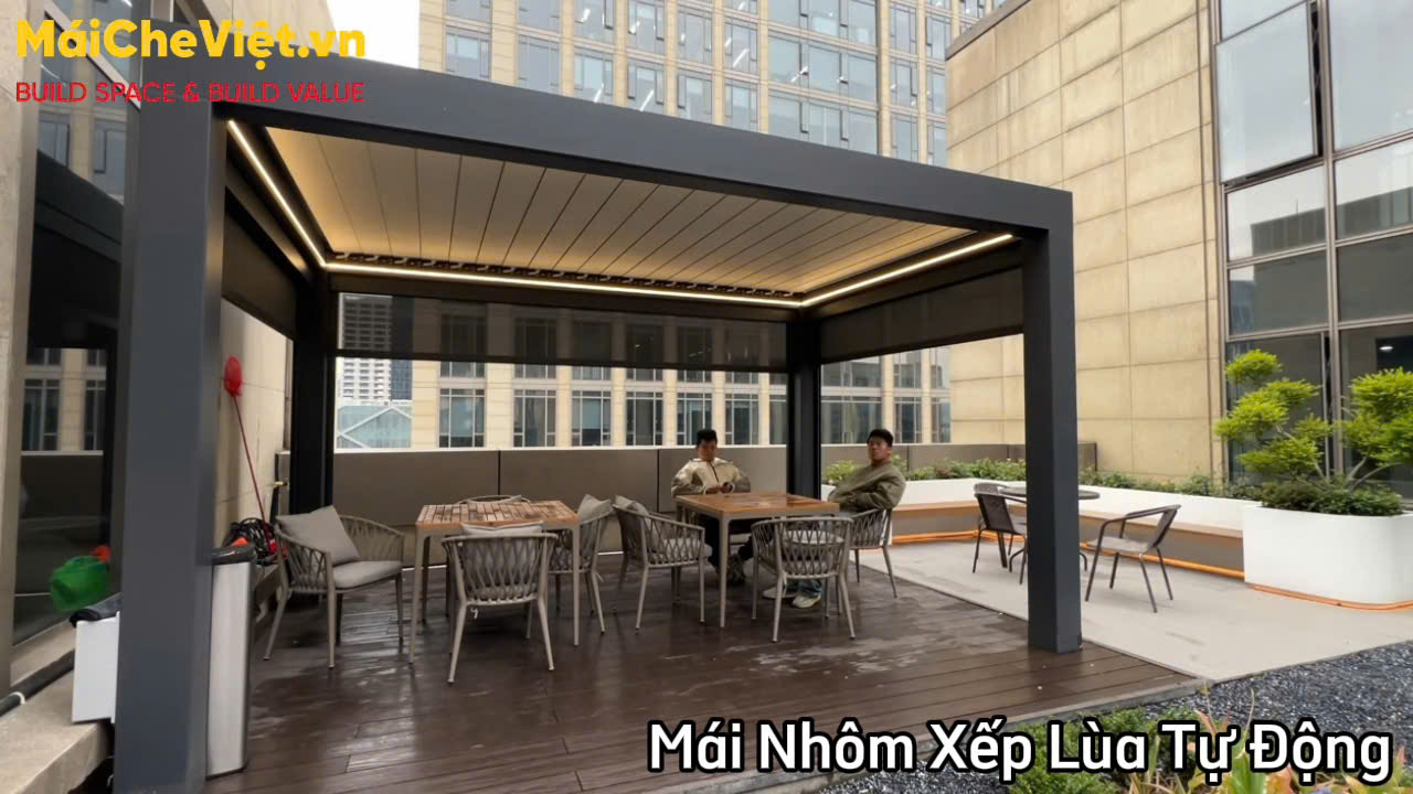 mái nhôm xếp lùa cao cấp tại hà nội