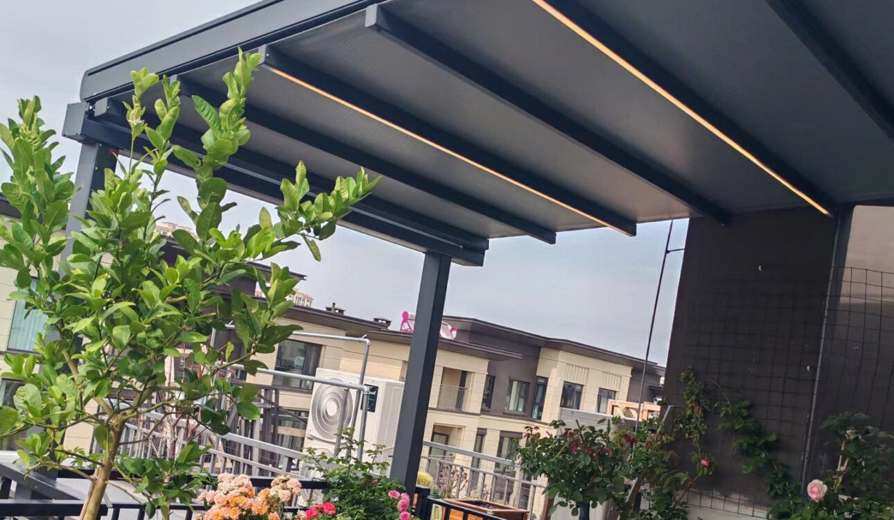 mái bạt xếp di động