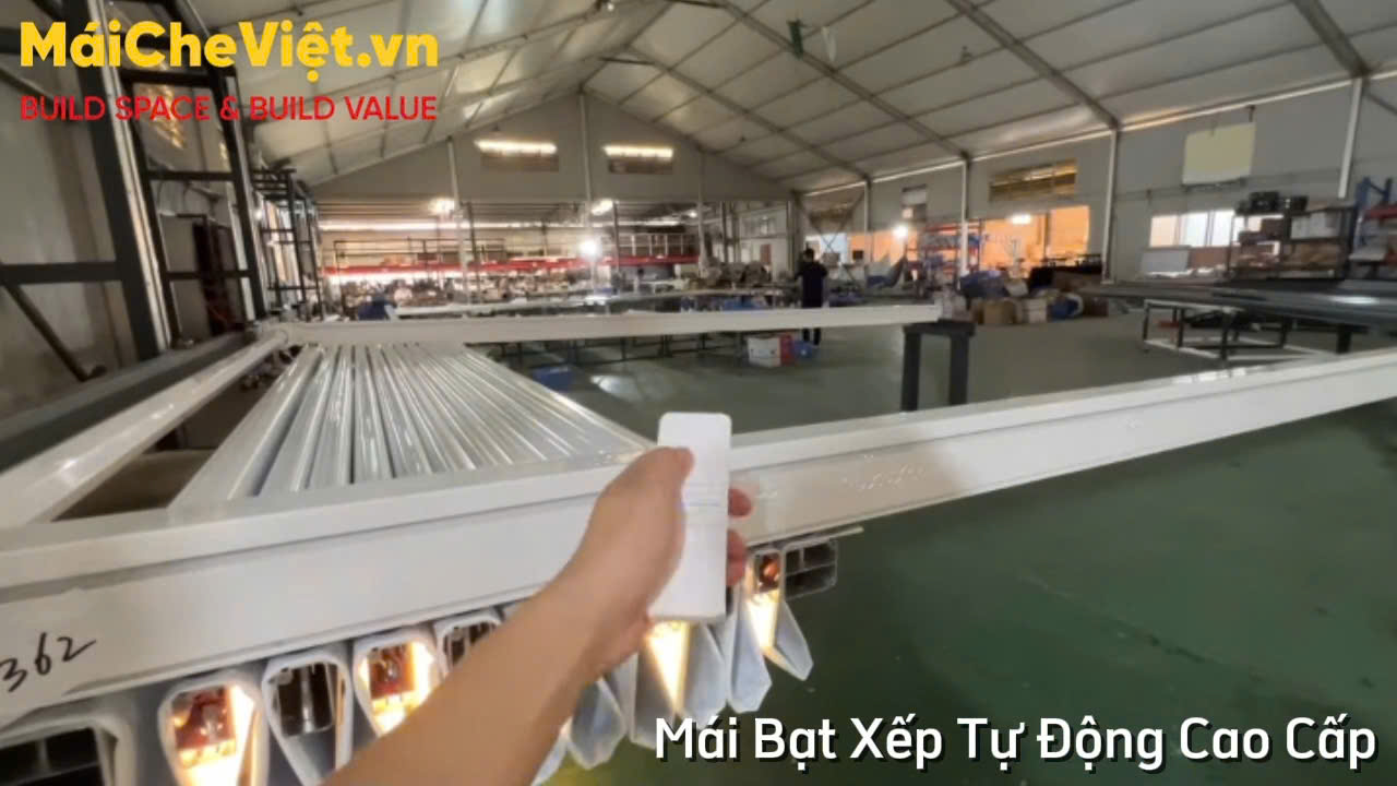 mái bạt xếp di động nhà hàng rooftop Vinhome tân Cảng