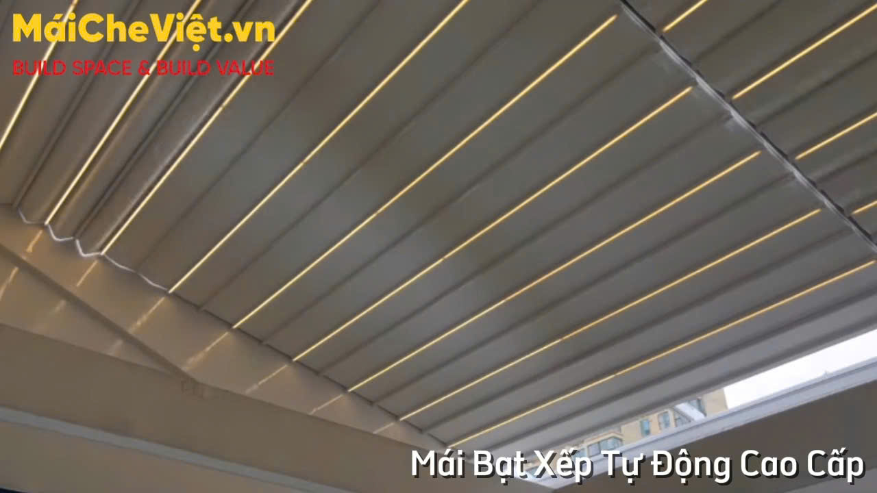 mái bạt xếp di động nhà hàng rooftop Vinhome tân Cảng