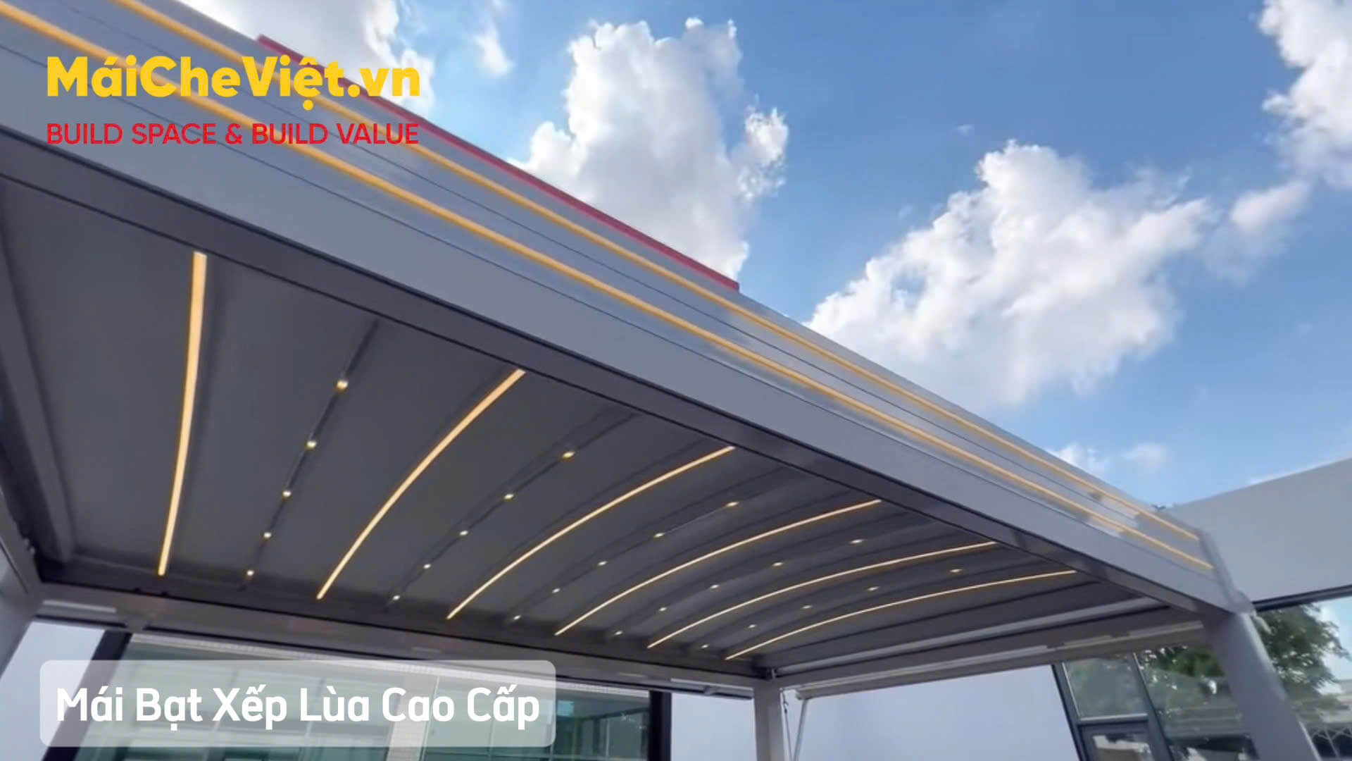 mái bạt xếp lùa cao cấp