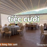 mái bạt xếp cho nhà hàng tiệc cưới ngoài trời do Mái Che Việt thực hiện