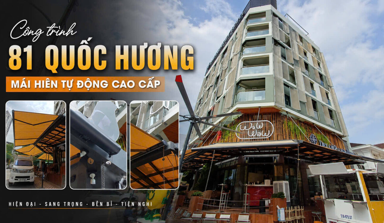 Mái hiên tự động 820 tại 81 Quốc Hương Thảo Điền