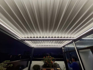 Hai bộ Mái Nhôm Xếp Lùa 3m x 4,5m