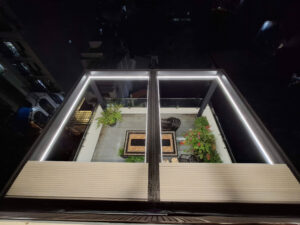 Hai bộ Mái Nhôm Xếp Lùa 3m x 4,5m