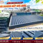 Mái nhôm xếp lùa tự động che ô lấy sáng sân thượng KDC Đạt Gia Hóc Môn