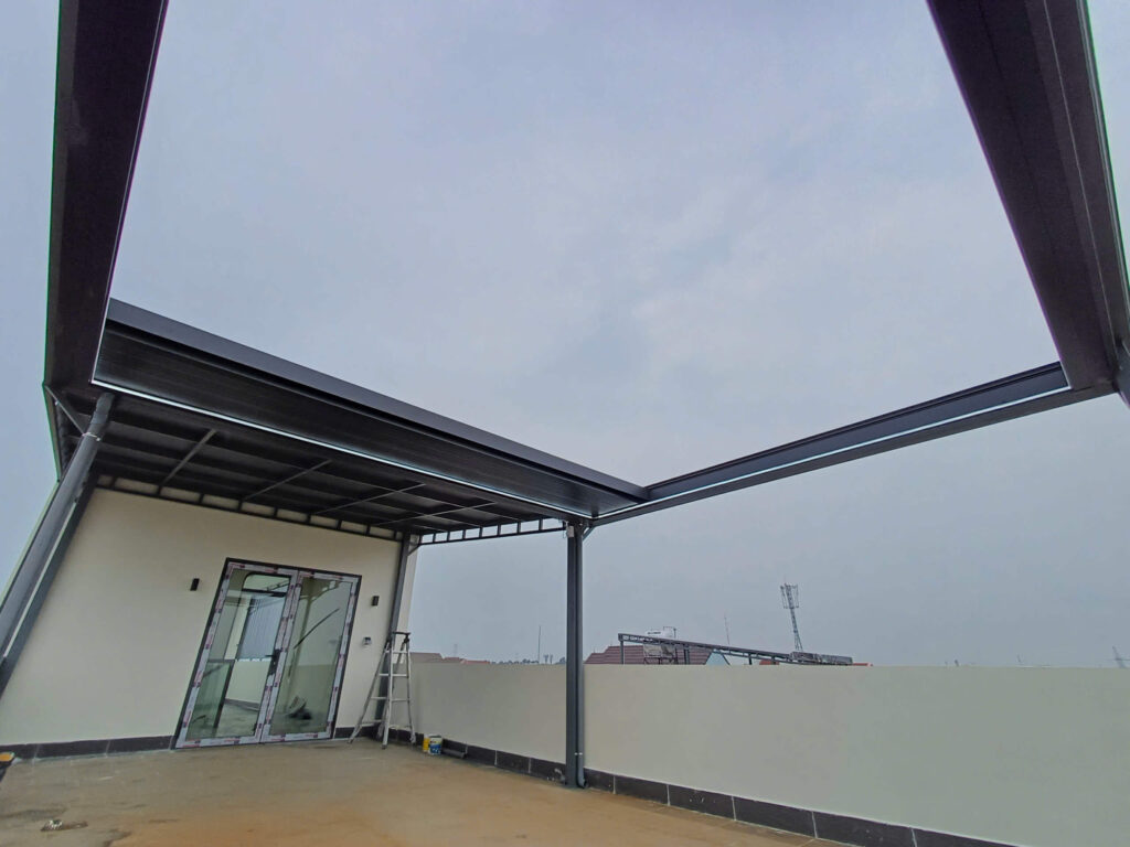 Hoàn thiện mái che sân thượng 50m² tại phường Long Bình Đồng Nai